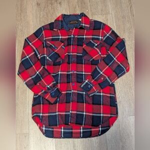 Women's Vintage Plaid Flannel Shirt Size M